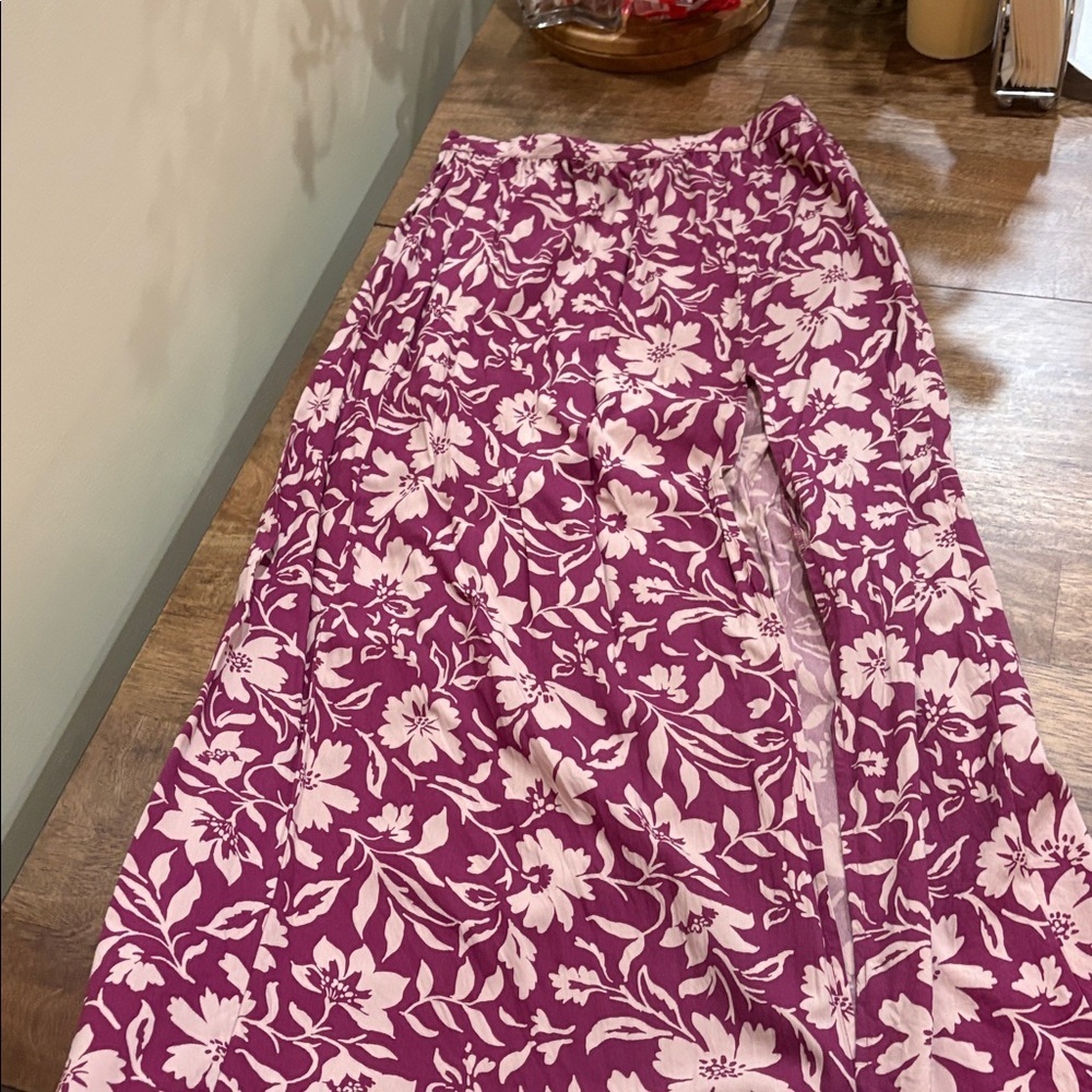 Patrons of Peace Tropical floral print maxi Skirt Anthropologie Size Medium